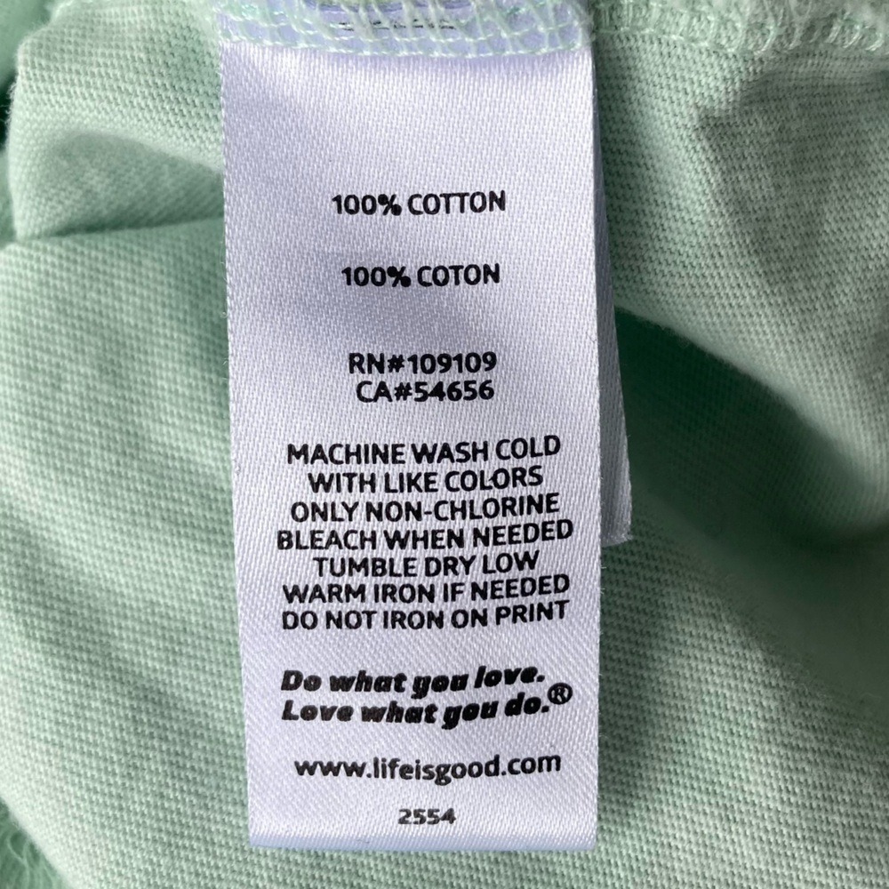Life is Good Kids Crusher Tee Mint Green Tie Dye Smiley Chattanooga TN Size M - Picture 7 of 8